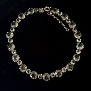 J. CREW * Vtg Style - Mad Men * Grey Crystal Rhinestone Choker Necklace NEW